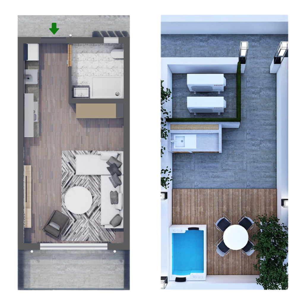 1+0 — Stüdyo Penthouse kat planı