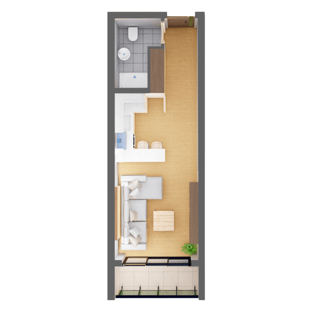 1+0 — Studio Residence (Grand) kat planı
